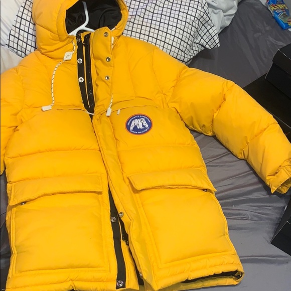 H&M Jackets & Coats Yellow Puffer Jacket Poshmark